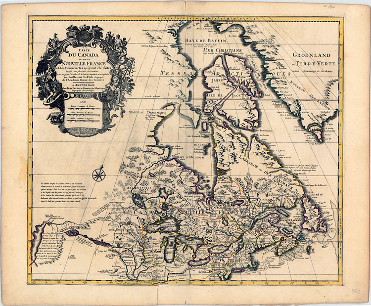 map of New France by Delisle