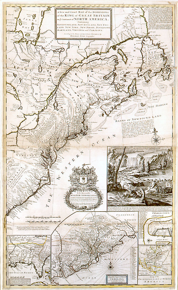 Map of English Dominions by Herman Moll