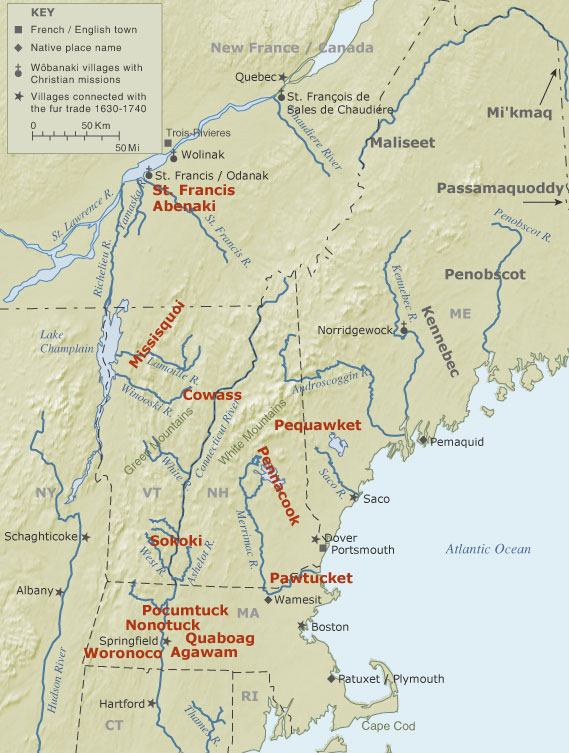 Map of Wobanaki homelands